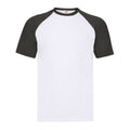 Front - Fruit of the Loom Unisex Adult Contrast Baseball T-Shirt
