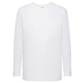 Front - Fruit of the Loom Childrens/Kids Value Cotton Long-Sleeved T-Shirt