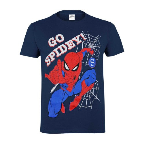 Front - Spiderman Childrens Boys Go Spidey T-Shirt