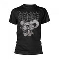 Front - Deicide Unisex Adult Skull Horns T-Shirt