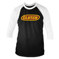 Front - Clutch Unisex Adult Classic Logo Long-Sleeved Baseball T-Shirt