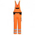 Front - Portwest Mens PW2 Hi-Vis Safety Bib And Brace Overall