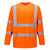Front - Portwest Mens Hi-Vis Long-Sleeved Safety T-Shirt