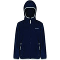 Oxford Blue-Persimmon - Front - Regatta Great Outdoors Childrens-Kids Lever II Packaway Rain Jacket