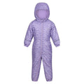 Front - Regatta Childrens/Kids Splat II Zebra Print Waterproof Puddle Suit