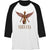 Front - Nirvana Unisex Adult Triangle in Utero Raglan T-Shirt