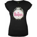Front - The Beatles Womens/Ladies Drum T-Shirt