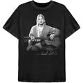 Front - Kurt Cobain Unisex Adult Guitar Live Photoshoot Cotton T-Shirt
