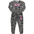 Front - AC/DC Womens/Ladies Zebra Print Logo Long Pyjama Set
