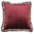 Front - Riva Home Kiruna Faux Fur Edged Velvet Style Square Cushion Cover