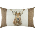 Front - Evans Lichfield Hessian Stag Cushion Cover