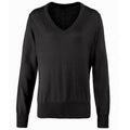 Front - Premier Womens/Ladies V-Neck Knitted Sweater / Top
