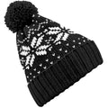Front - Beechfield Unisex Fair Isle Snowstar Winter Beanie Hat