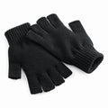 Front - Beechfield Unisex Plain Basic Fingerless Winter Gloves