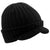 Front - Beechfield Unisex Plain Peaked Winter Beanie Hat