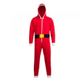 Front - Comfy Co Unisex Christmas Santa Hooded All In One Onesie (280 GSM)