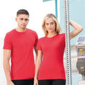 Bright Red - Back - Skinni Fit Womens-Ladies Feel Good Stretch Short Sleeve T-Shirt