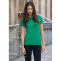 Green - Side - Skinni Fit Womens-Ladies Feel Good Stretch Short Sleeve T-Shirt