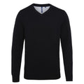 Front - Asquith & Fox Mens Cotton Rich V-Neck Sweater