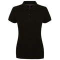 Front - Henbury Womens/Ladies Micro-Fine Short Sleeve Polo Shirt