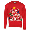 Front - Christmas Shop Adults Do My Baubles Look Big In This? Light Up Jumper
