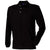 Front - Henbury Mens Classic Plain Long Sleeve Cotton Polo Shirt