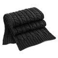 Front - Beechfield Unisex Cable Knit Melange Scarf