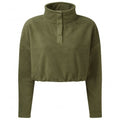 Olive - Front - TriDri Womens-Ladies Cropped Fleece Top
