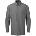 Front - Premier Mens Organic Fairtrade Certified Chambray Shirt
