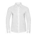 Front - Russell Collection Womens/Ladies Oxford Easy-Care Long-Sleeved Shirt
