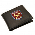 Front - West Ham FC Mens Official Leather Wallet With Embroidered Football Crest