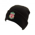 Front - Liverpool FC Unisex Adult Knitted Cuff Crest Beanie