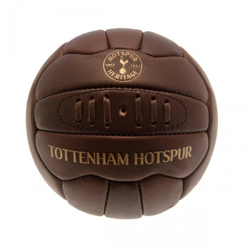 Front - Tottenham Hotspur FC Official Retro Heritage Leather Ball