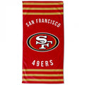 Front - San Francisco 49ers Stripe Beach Towel