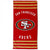 Front - San Francisco 49ers Stripe Beach Towel