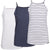 Front - Trespass Womens/Ladies Trinity Tank Top (Pack of 3)