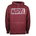 Front - Marvel Mens Box Logo Washed Hoodie