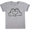 Front - Disney Girls Love Hands Mickey Mouse T-Shirt