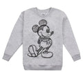 Front - Disney Girls Mickey Mouse Sketch Sweatshirt
