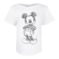 Front - Disney Womens/Ladies Mickey Mouse Sketch T-Shirt