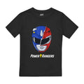 Front - Power Rangers Boys Spliced Head T-Shirt