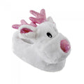 Front - Childrens/Kids 3D Reindeer Slippers