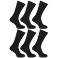 Front - FLOSO Womens/Ladies Plain 100% Cotton Socks (Pack Of 6)