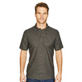 Charcoal - Back - Absolute Apparel Mens Precision Polo