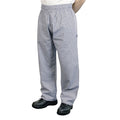 Royal-White - Front - BonChef Check Baggy Mens Chef Trousers