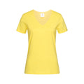 Yellow - Front - Stedman Womens-Ladies Classic V Neck Tee