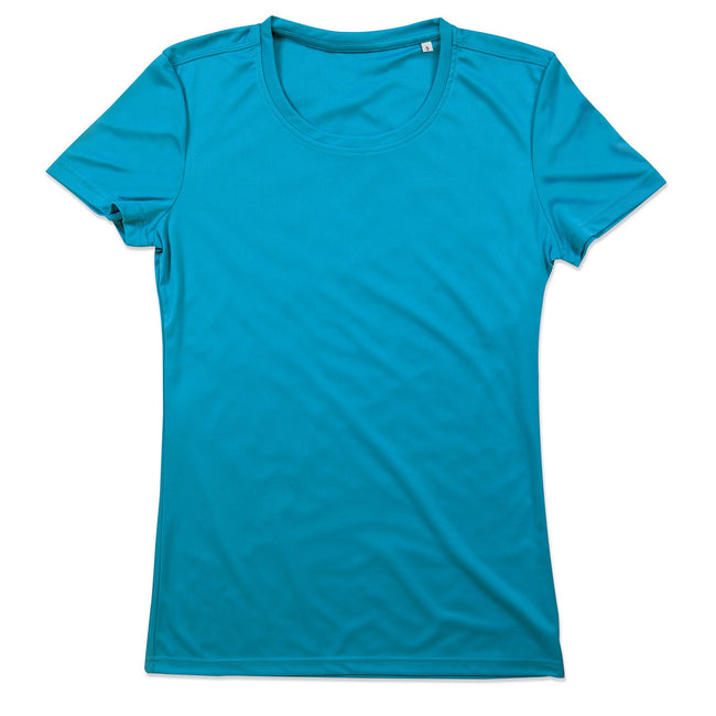 Hawaii Blue - Front - Stedman Womens-Ladies Active Sports Tee