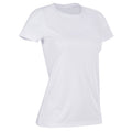 White - Front - Stedman Womens-Ladies Active Sports Tee