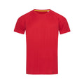 Crimson Red - Front - Stedman Mens Active Raglan Mesh T-Shirt