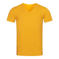 Indian Yellow - Front - Stedman Mens James Organic V Neck Tee